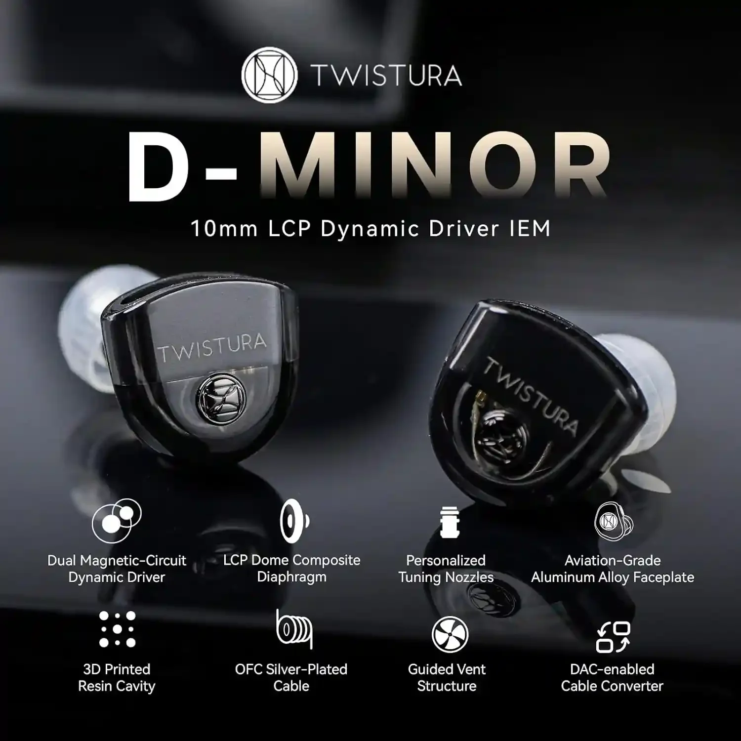 TWISTURA D-Minor in Ear Monitor with Mic